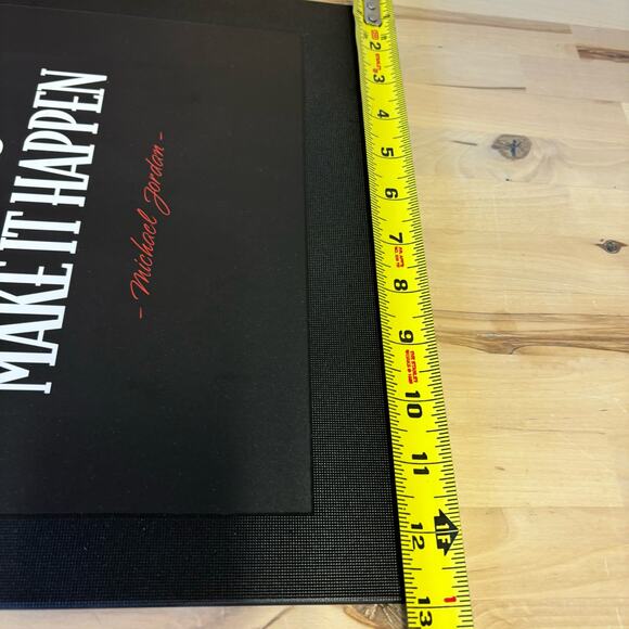 Michael Jordan Black Metal Displate Framed Quote 18x13 - Picture 3 of 4